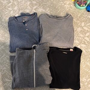 Tommy Bahama Men's Blue, Gray, and Black Long Sleeve Shirts